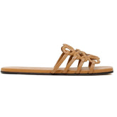 Loewe Petal Anagram Slides in Camel Brown Calfskin - Cloud TreadLadies SandalsLifestyle Sneakers UAEluxury sneakers dubai